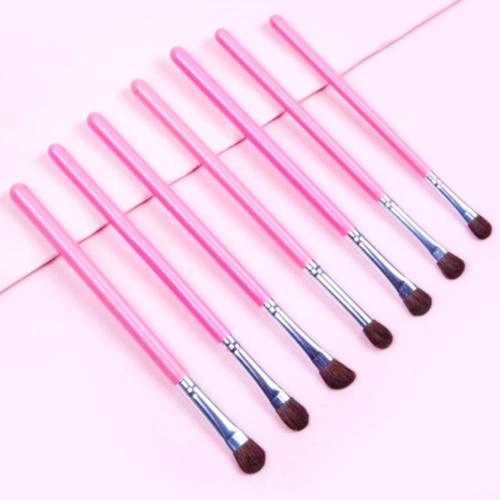 7 PC Baby Pink Brush Set